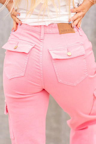 Judy Blue - High Rise Cargo Straight Jeans