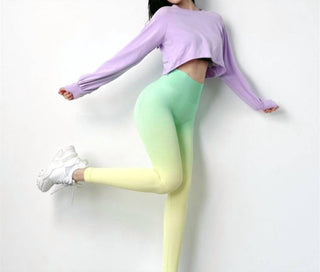 Rockstar Peach - Ode to Ombre Sculpting Leggings