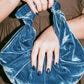 A Bronze Age - Women's Velvet Kiku Croissant Purse