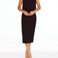 Dress The Population - Amada Sequin Mixed Media Sheath Midi Dress