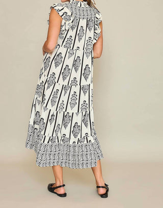 Trendsi - Umgee Full Size Boarder Print Midi Dress Plus Size