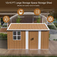 Heavy Duty Metal Storage Shed With Windows And Lockable Door