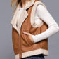 Active Usa - Faux Leather Inner Fur Vest