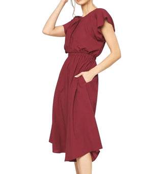Entro - Scoop Neck Midi Dress