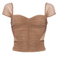 L'Agence - Asuka Shirred Mesh Top