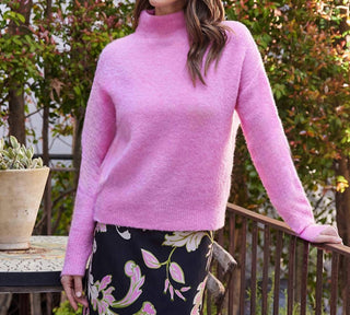 Karen Kane - Mock Neck Boucle Sweater