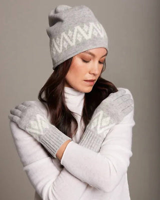 Alashan Cashmere - Sunburst Fair Isle Gloves Stone