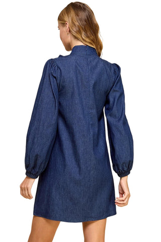 Tcec - Bow Tie Denim Mini Dress