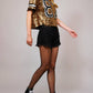 Blue B - Sequin Game Day Crop Varsity Top