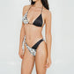 Gigizara - Tusk Triangle Bikini Top Kaleidoscope Pattern & Gold Detail