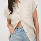 Blu Pepper - Collared Cuff Sleeve Back Pintuck Shirt