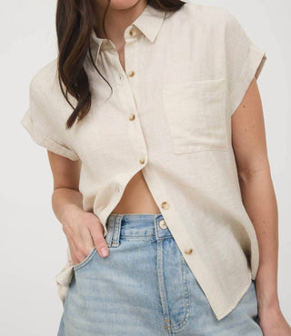 Blu Pepper - Collared Cuff Sleeve Back Pintuck Shirt