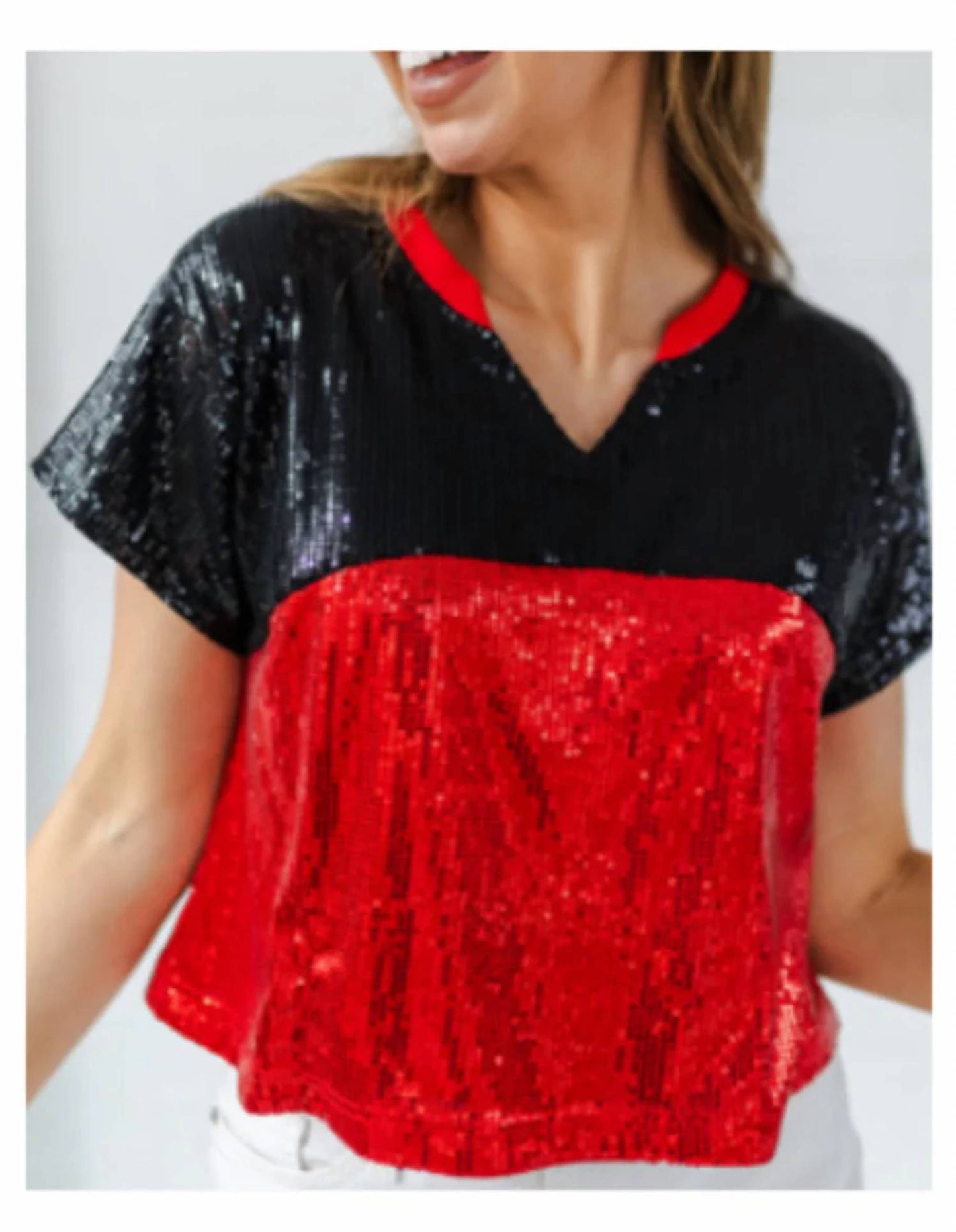 Mary Square - Diane Sequin Gameday Top