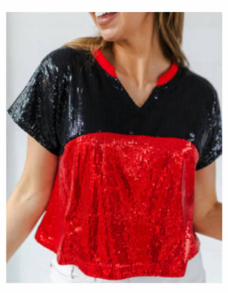Mary Square - Diane Sequin Gameday Top