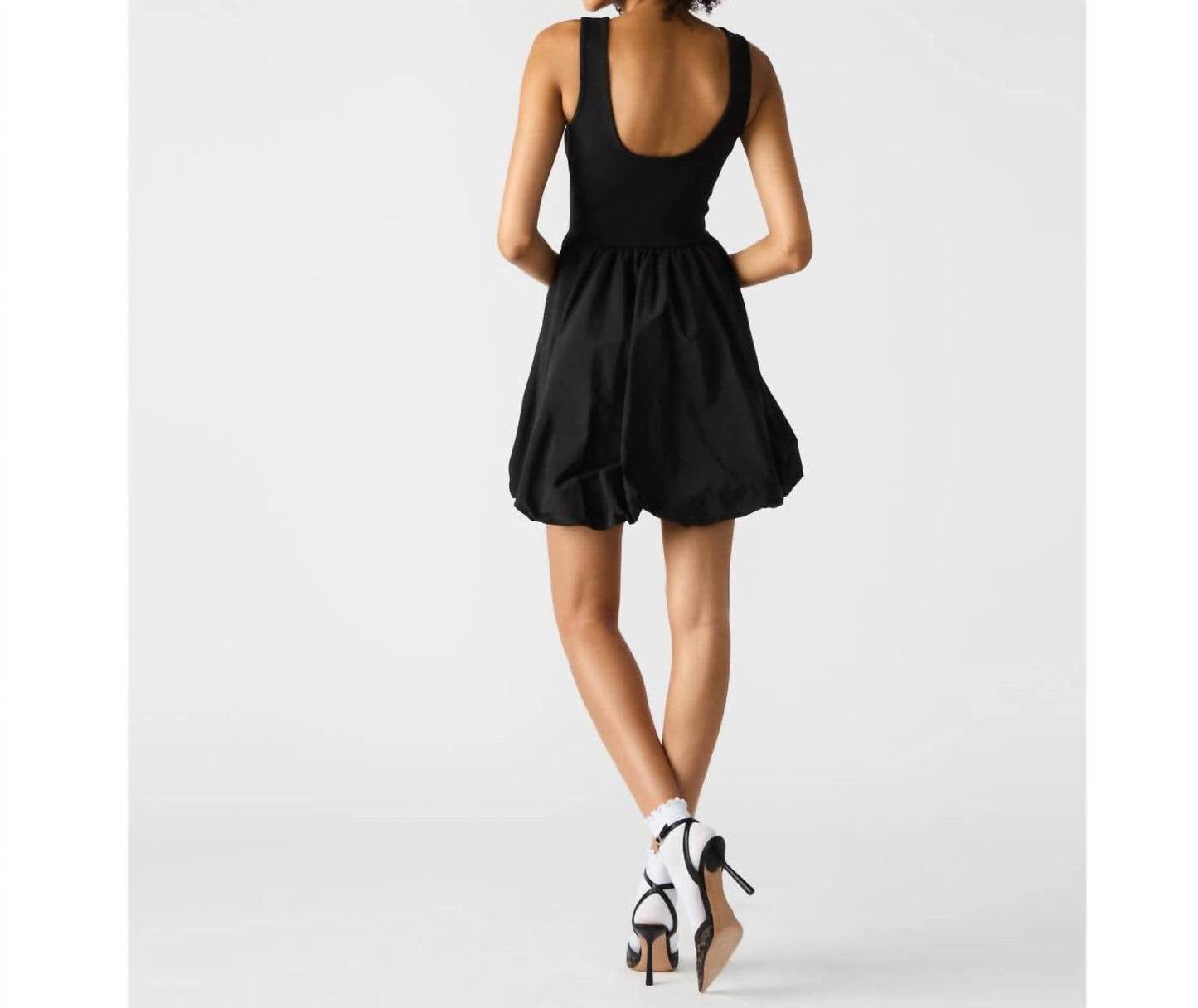 Steve Madden - Palermo Mixed Media Bubble Hem Sleeveless Dress