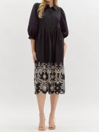 Entro - Floral Hem Midi Dress