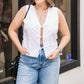 Steve Madden - Tie Front Scoopneck Tank Top