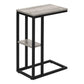 Accent Table, C - Shaped, Marble Look Contemporary & Modern Convenient Design