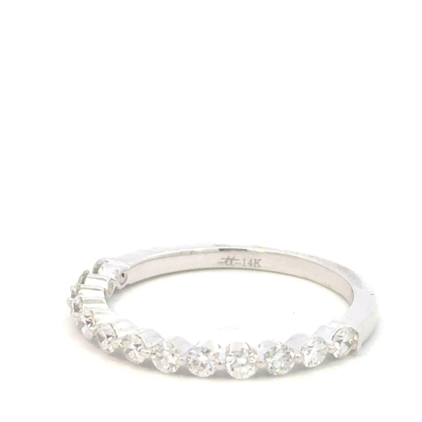 Aamiaa - 0.51 Carat Natural Diamond Bar & Prong Set Band Ring