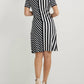Joseph Ribkoff - MIXED STRIPE DRESS