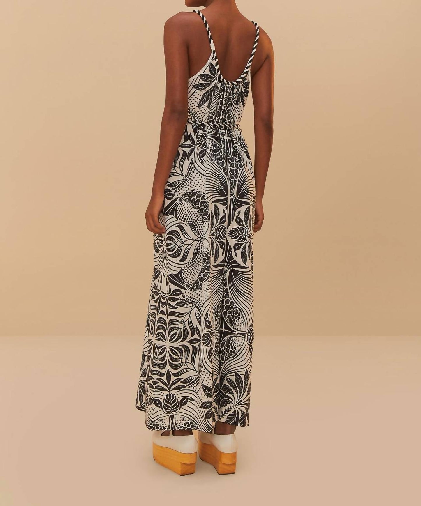 Farm Rio - Monochrome Elegance Scarf Jumpsuit