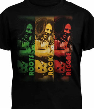 Bob Marley - Men's Tri-color Rock T-shirt