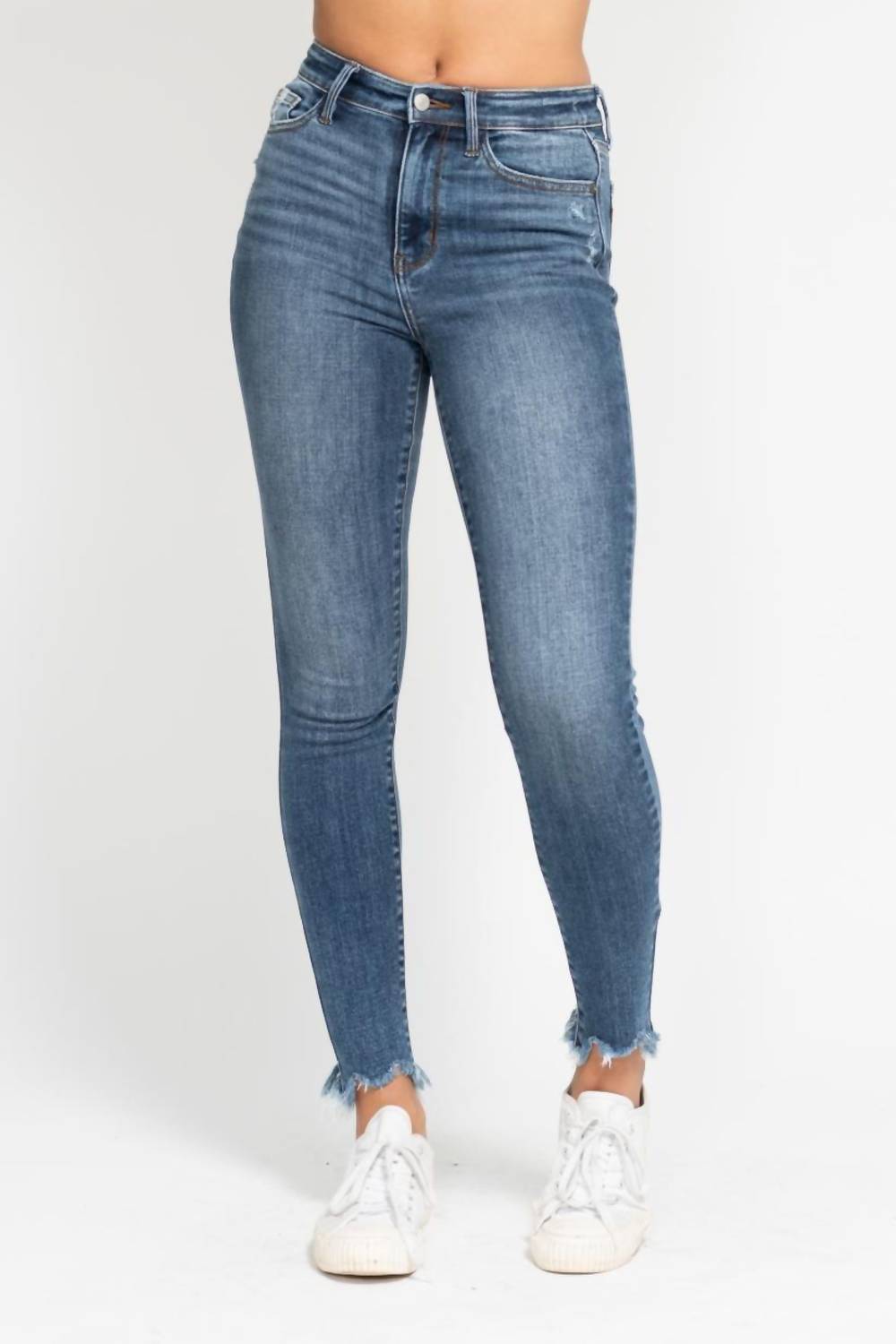 Judy Blue - High Waist Skinny W/ Destroyed Bottom