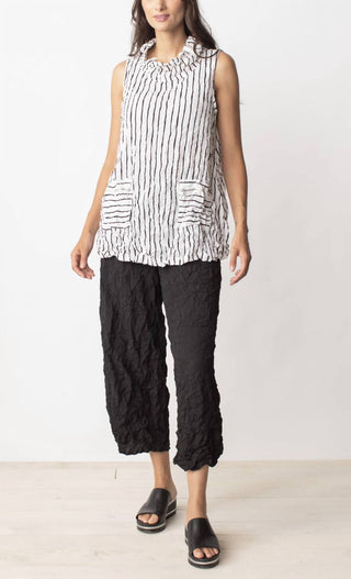 Liv By Habitat - Split Collar Tunic in Crimped Crepe de Chine