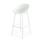 Modern Gable Outdoor Barstool Set of 2 in White