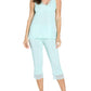 Twelve Eighty Eight - Leslie Tank Camisole Cropped Pant Pajama Set