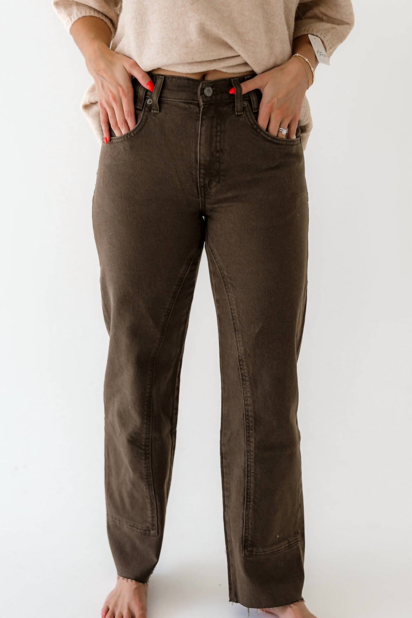 Free People - We The Free Risk Taker Mid Rise Straight Jeans