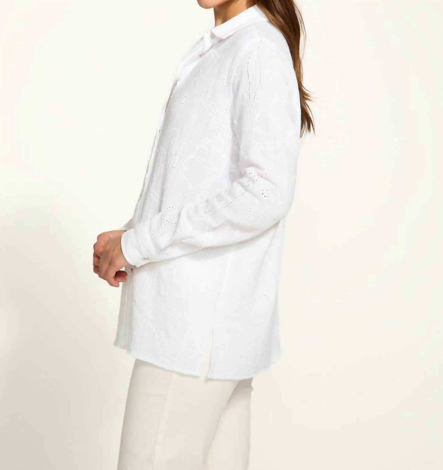 Fdj - Long Sleeve Eyelet Tunic