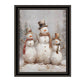 Three Snowman Pals Black Framed Christmas Wall Art by Jo Moulton