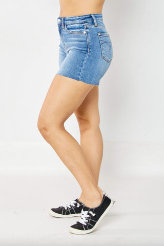 Judy Blue - Raw Hem Jean Shorts