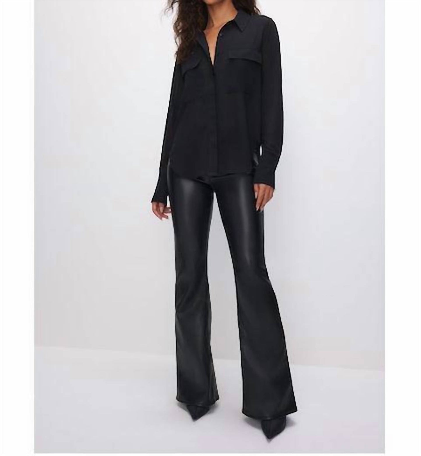 Good American - Georgette Sheer Woven Shirt