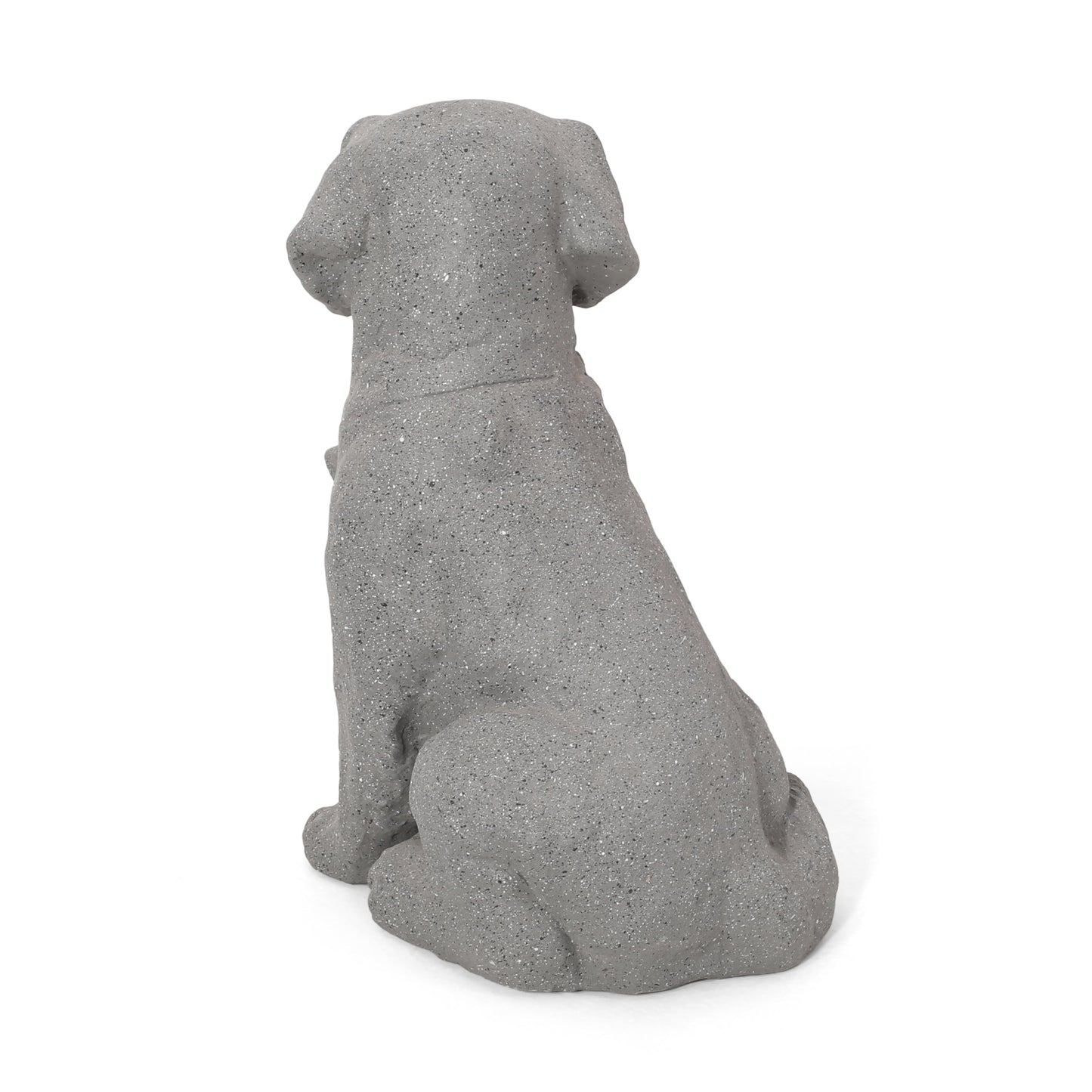 MGO Dog Statue, Outdoor Stone Gray, No Assembly Required