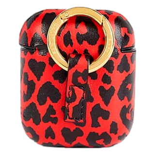Saint Laurent - Women's Leopard Print Leather Airpods Case