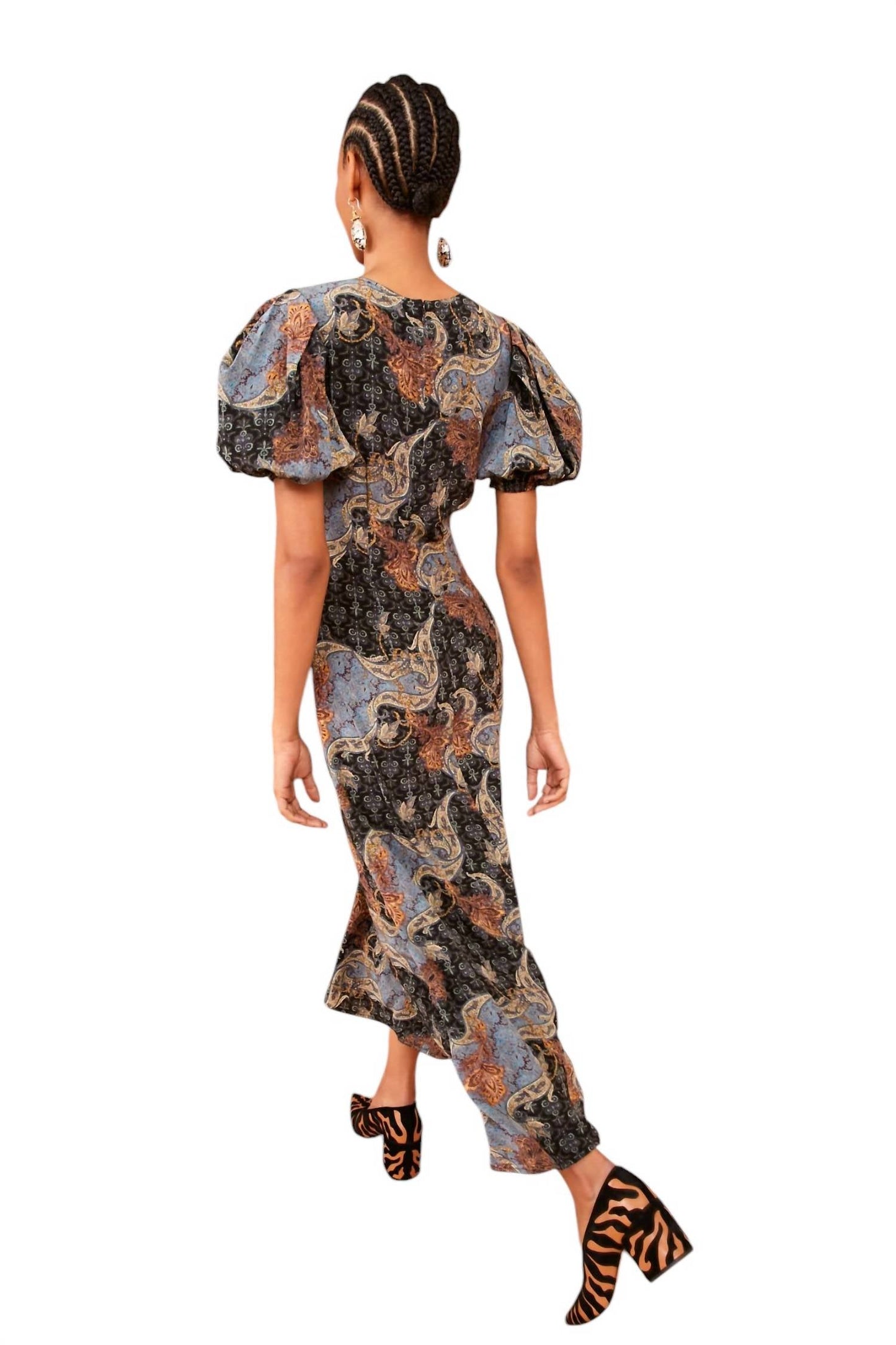 Ulla Johnson - Calais Blue Paisley Silk Midi Dress
