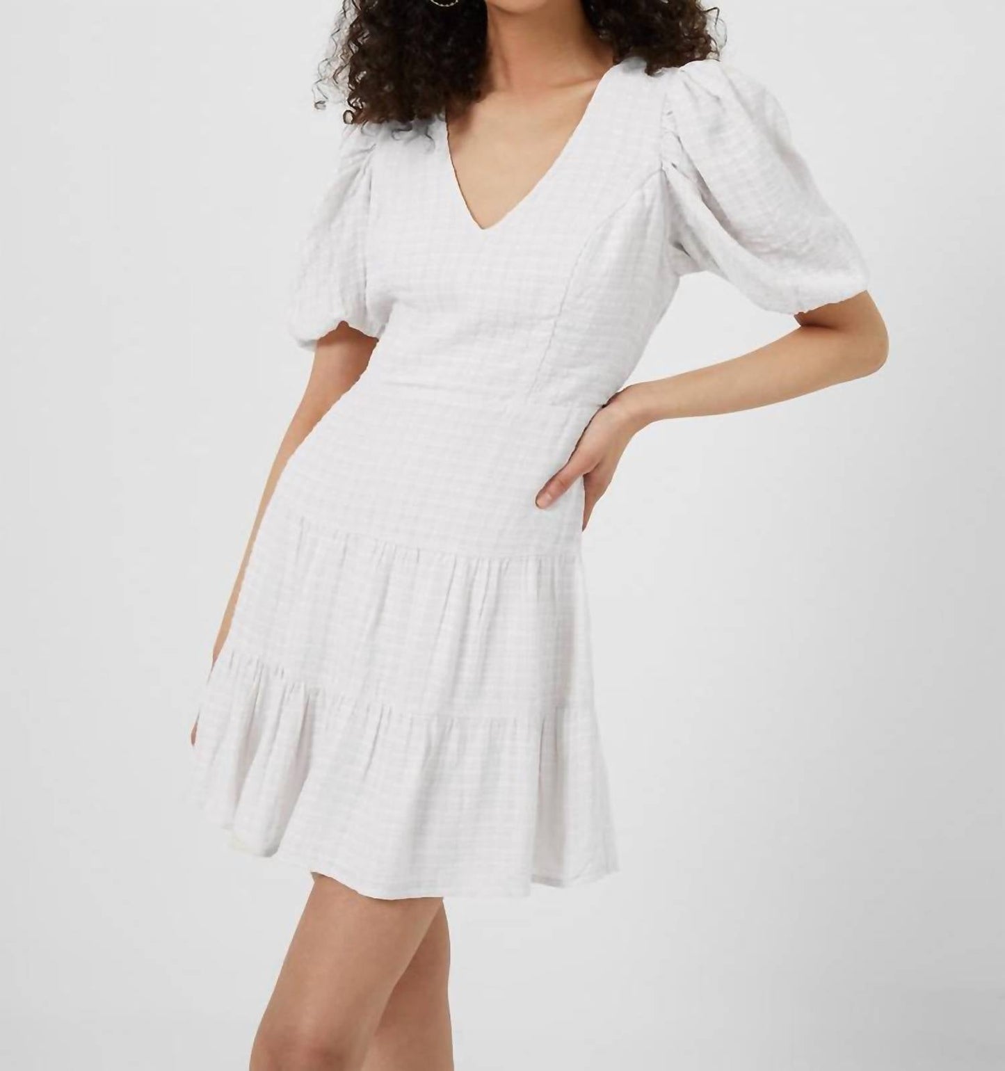 French Connection - BIRCH GINGHAM TIERED DRESS