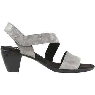 Munro - Women's Lucia Gunmetal Metallic Suede Heels Sandal