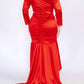 Karen T Design - Deep V Ruched Dress