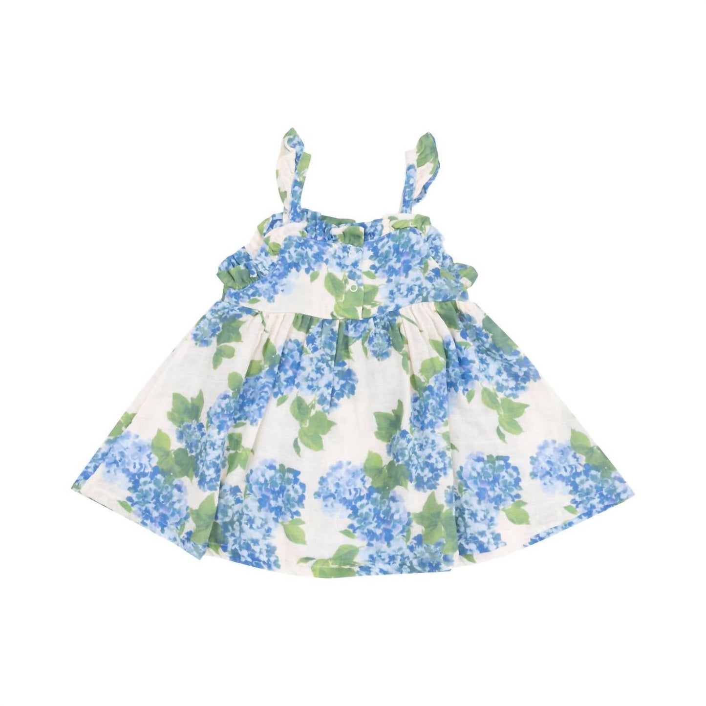 Angel Dear - Girl's Ruffle Sundress With Hydrangeas