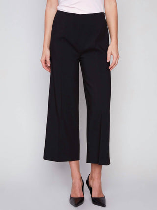 Charlie B - Side Zipper Ankle Wide Leg Pant