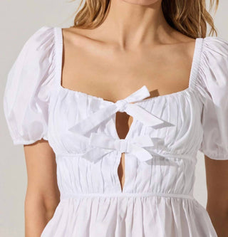 Astr - Bow Front Peplum Top