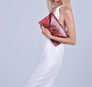 Ana Koutsi - Katerina Snakeskin Clutch