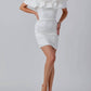 Baby Pink - Off The Shoulder Big Ruffle Mini Dress
