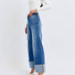 Judy Blue - Retro Wide Leg With Cuff Jeans