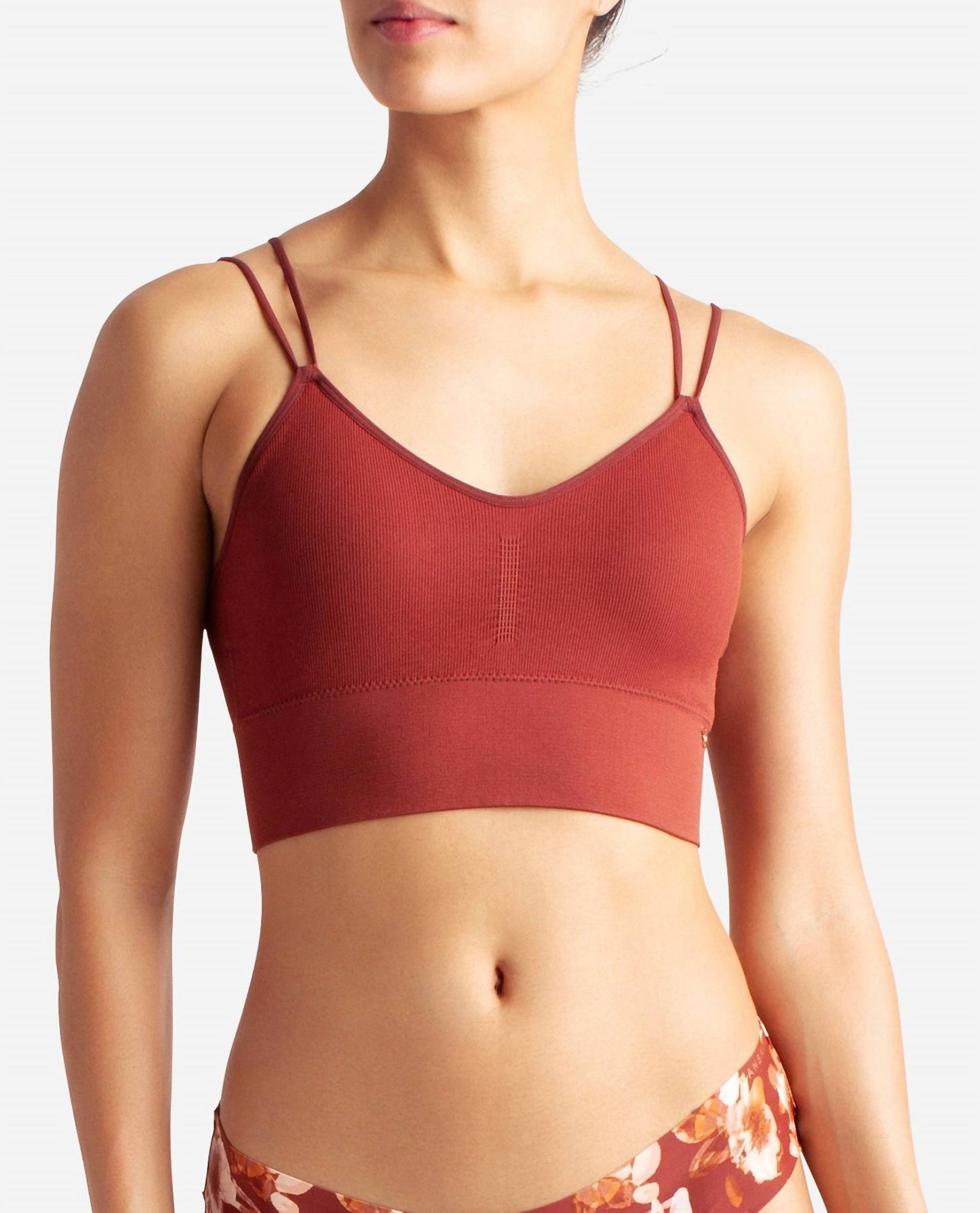 Danskin - 3-pack Seamless Rib Longline With Bungee Pullover Bralette