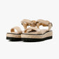 All Black - Womens Quilted Vel Sandals