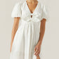 Astr - Citrine Linen Bow Front Midi Dress